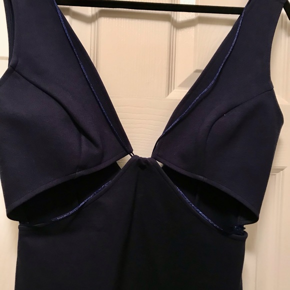 L’atise by Amy New Mini. Navy Blue Cool Cut Aways. Plunging V Neckline - Picture 5 of 7